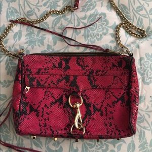 Rebecca Minkoff M.A.C. mini crossbody pink snake